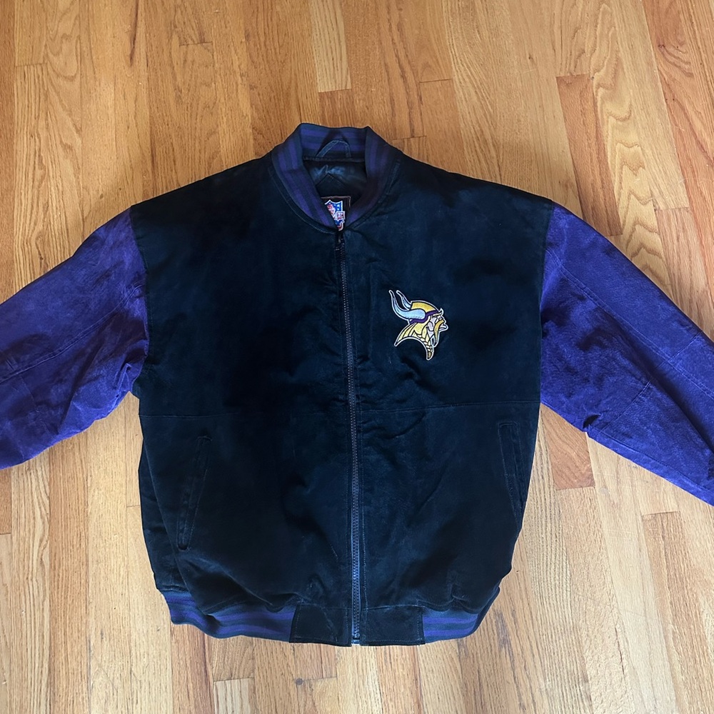 Minnesota Vikings Leather Jacket Sz XL